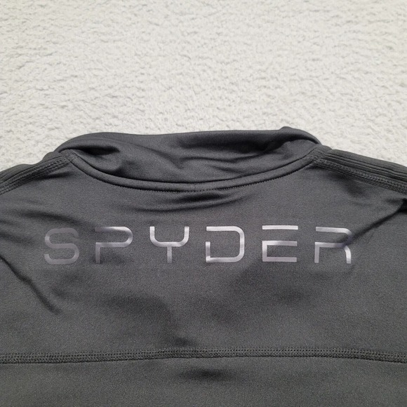 Spyder Active Jacket Mens XL Black Pullover 1/4 Zip Spellout Logo Outdoors ProWB - Picture 7 of 11